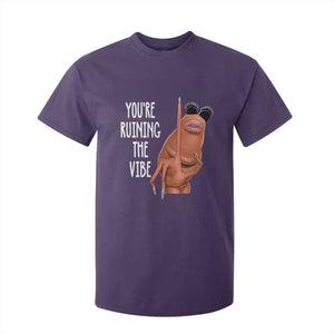 Funny Marcus T Shirt For Kid You Are Ruining The Vibe Worm Meme TS11 Purple Print Your Wear