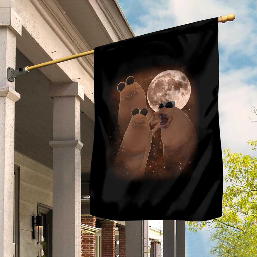 Three Marcus The Worm Moon Garden Flag Funny Weird Cursed Meme TS11 Print Your Wear