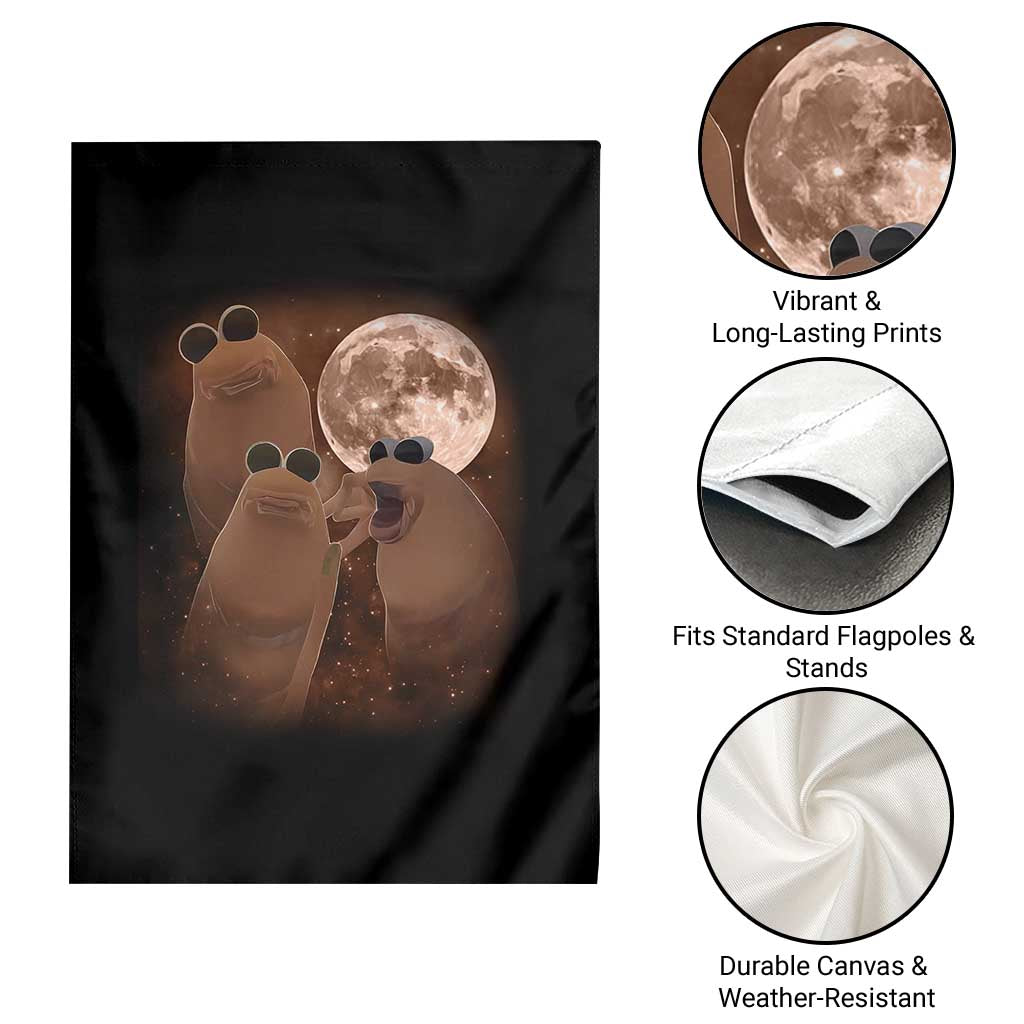 Three Marcus The Worm Moon Garden Flag Funny Weird Cursed Meme TS11 Print Your Wear