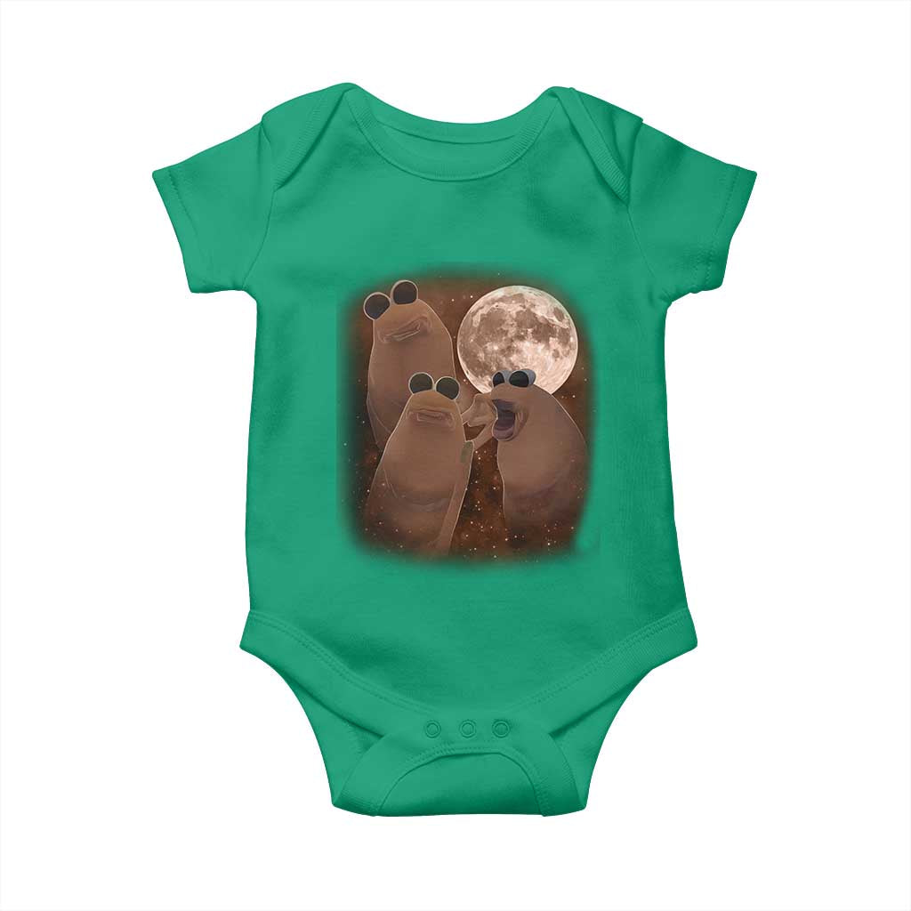 Three Marcus The Worm Moon Baby Onesie Funny Weird Cursed Meme TS11 Irish Green Print Your Wear