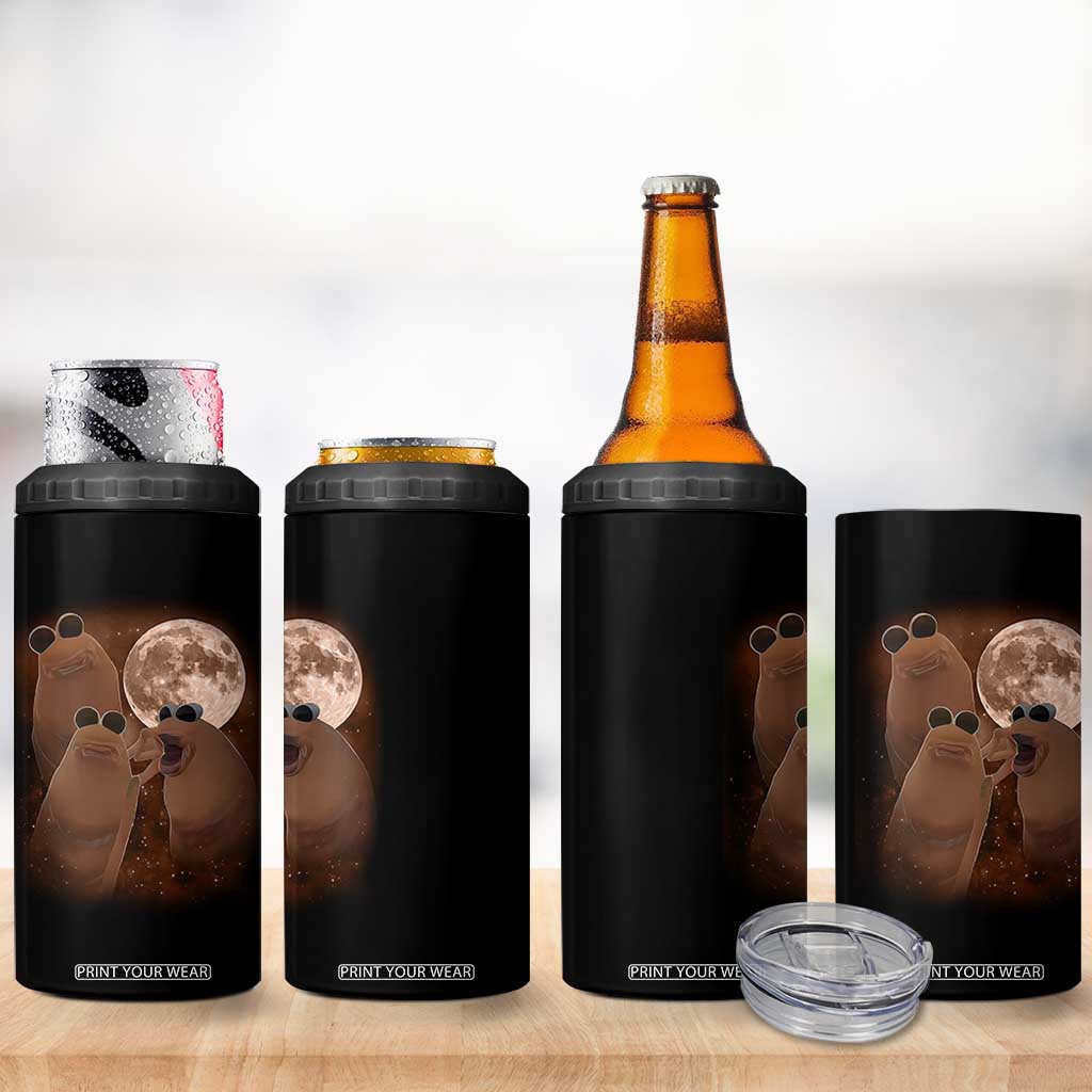 Three Marcus The Worm Moon 4 in 1 Can Cooler Tumbler Funny Weird Cursed Meme TS11 Print Your Wear