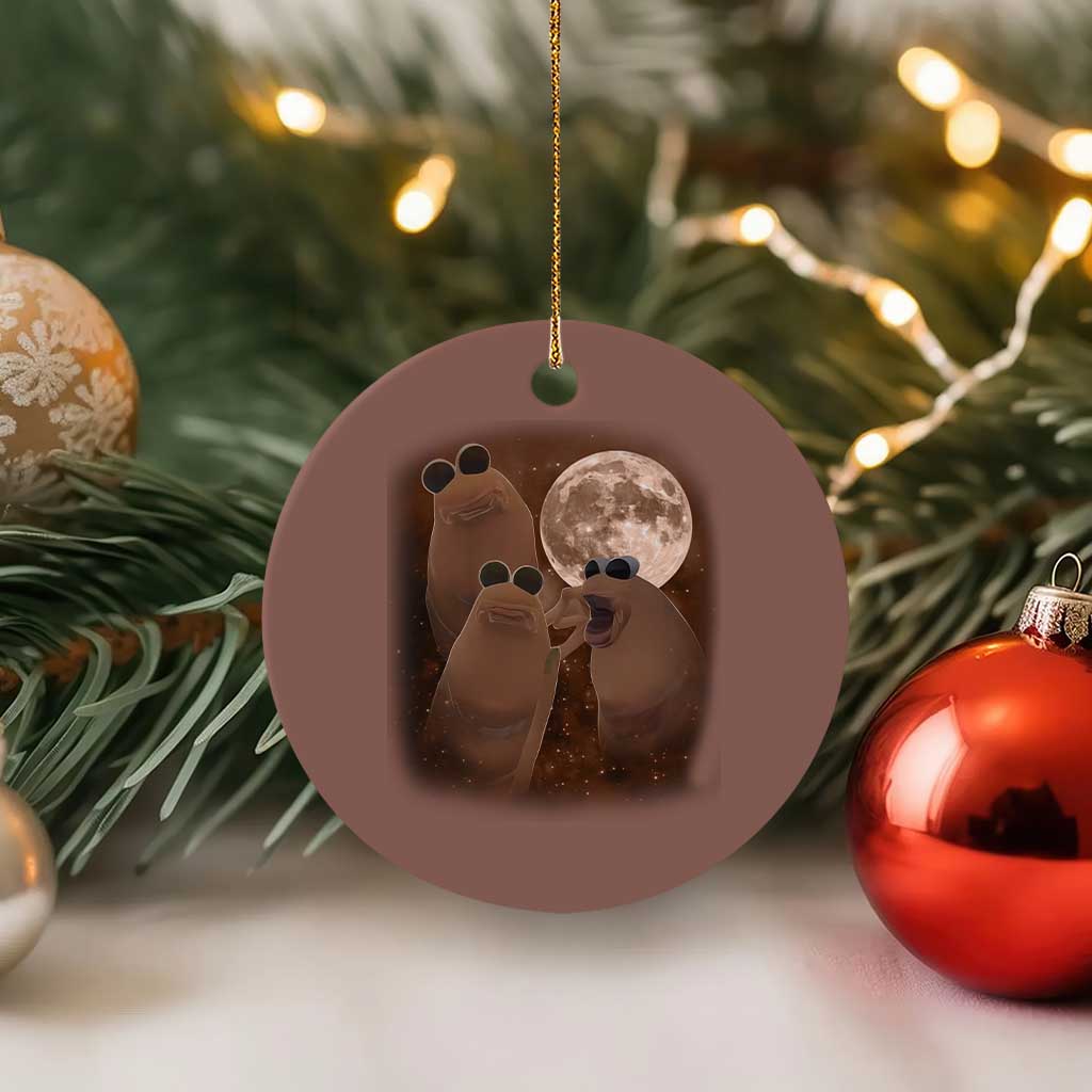 Three Marcus The Worm Moon Ceramic Ornament Funny Weird Cursed Meme TS11 1pc Mocha Print Your Wear