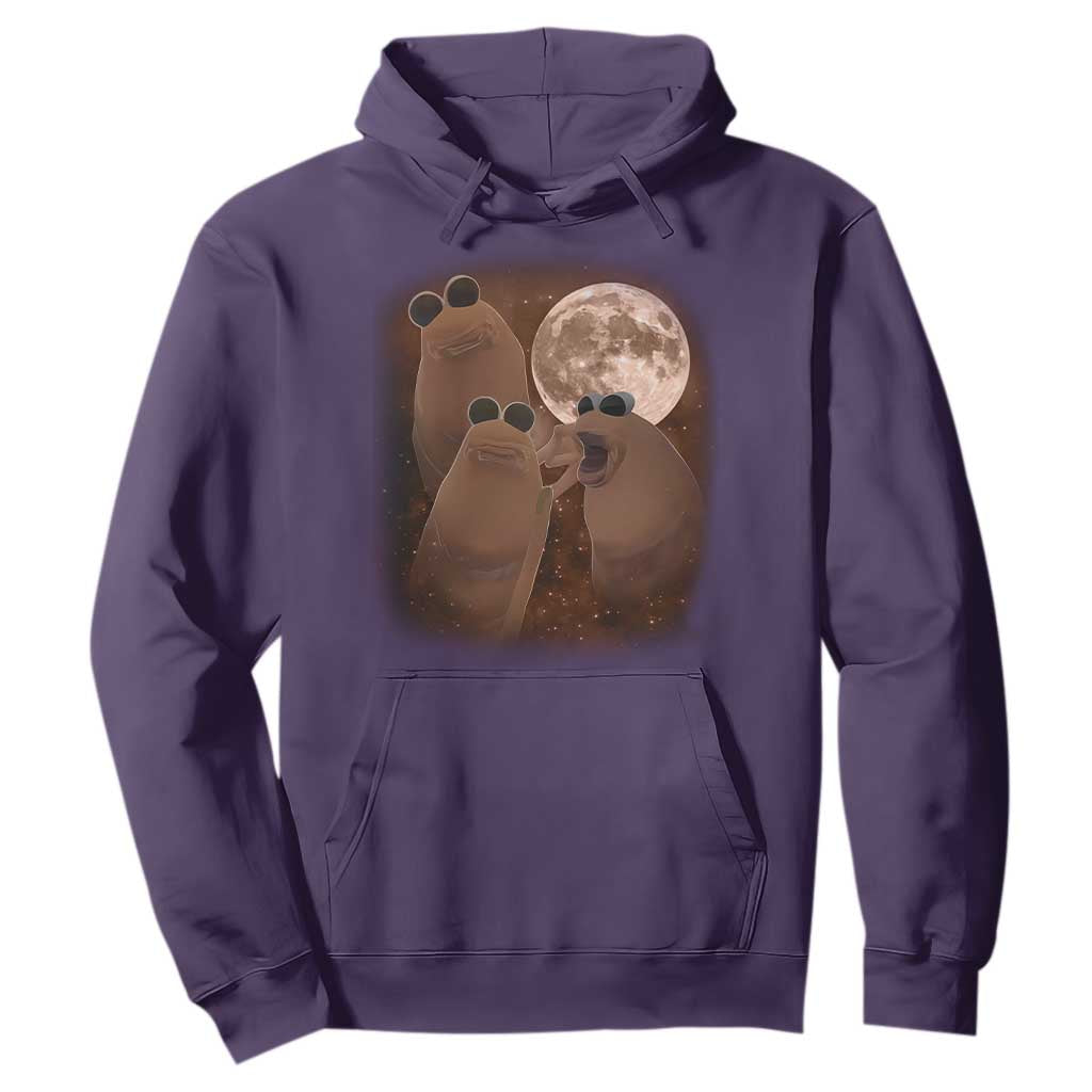 Three Marcus The Worm Moon Hoodie Funny Weird Cursed Meme TS11 Purple Print Your Wear