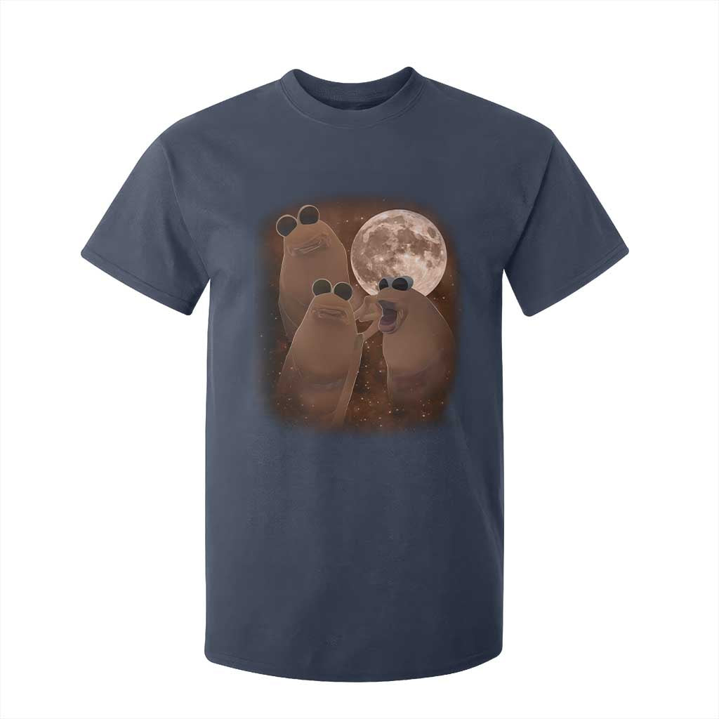 Three Marcus The Worm Moon T Shirt For Kid Funny Weird Cursed Meme TS11 Navy Print Your Wear