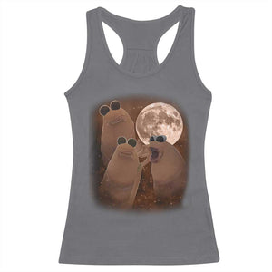 Three Marcus The Worm Moon Racerback Tank Top Funny Weird Cursed Meme TS11 Charcoal Print Your Wear