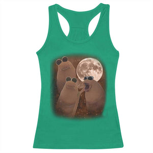 Three Marcus The Worm Moon Racerback Tank Top Funny Weird Cursed Meme TS11 Irish Green Print Your Wear