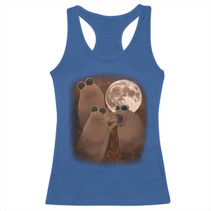 Three Marcus The Worm Moon Racerback Tank Top Funny Weird Cursed Meme TS11 Royal Blue Print Your Wear