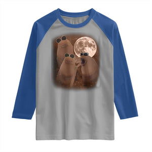 Three Marcus The Worm Moon Raglan Shirt Funny Weird Cursed Meme TS11 Sport Gray Royal Print Your Wear