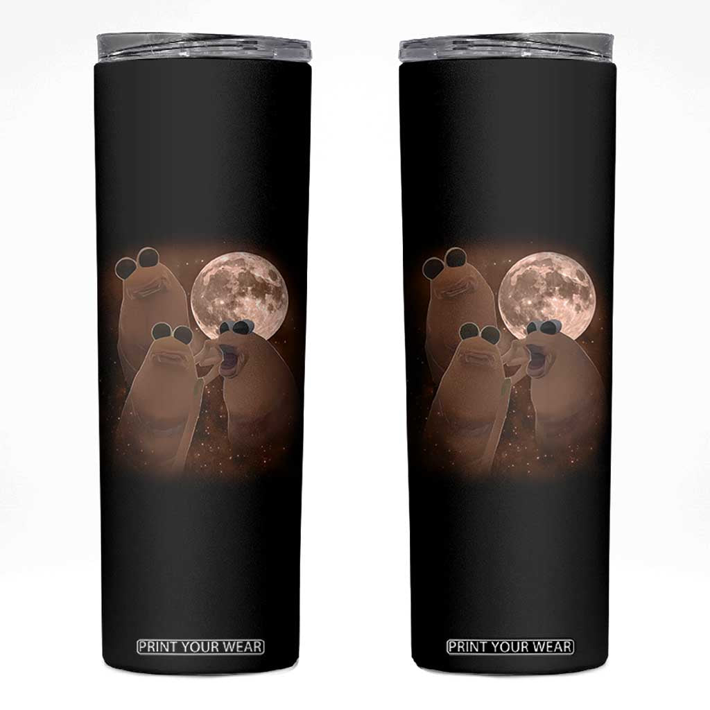 Three Marcus The Worm Moon Skinny Tumbler Funny Weird Cursed Meme TS11 Black Print Your Wear