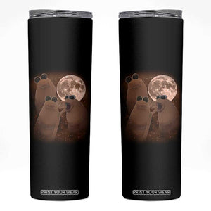 Three Marcus The Worm Moon Skinny Tumbler Funny Weird Cursed Meme TS11 Black Print Your Wear