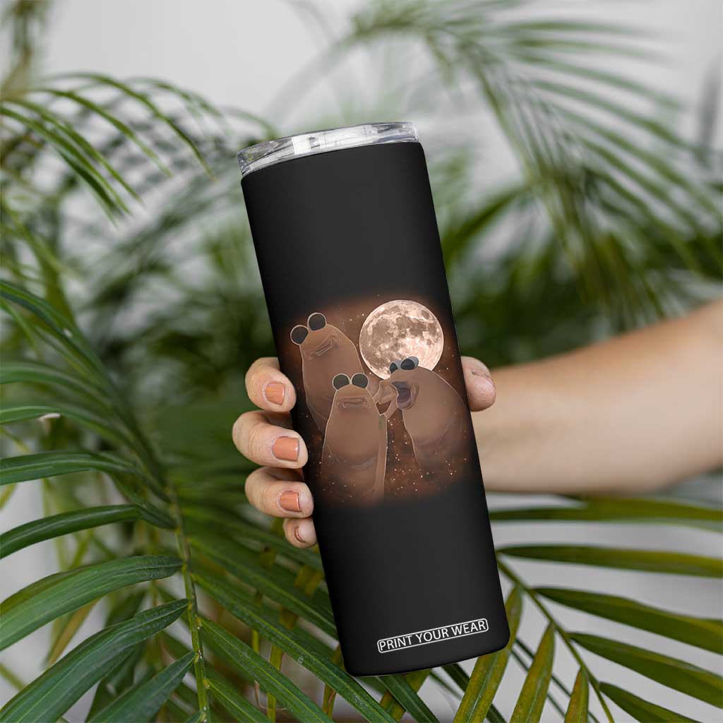 Three Marcus The Worm Moon Skinny Tumbler Funny Weird Cursed Meme TS11 Print Your Wear