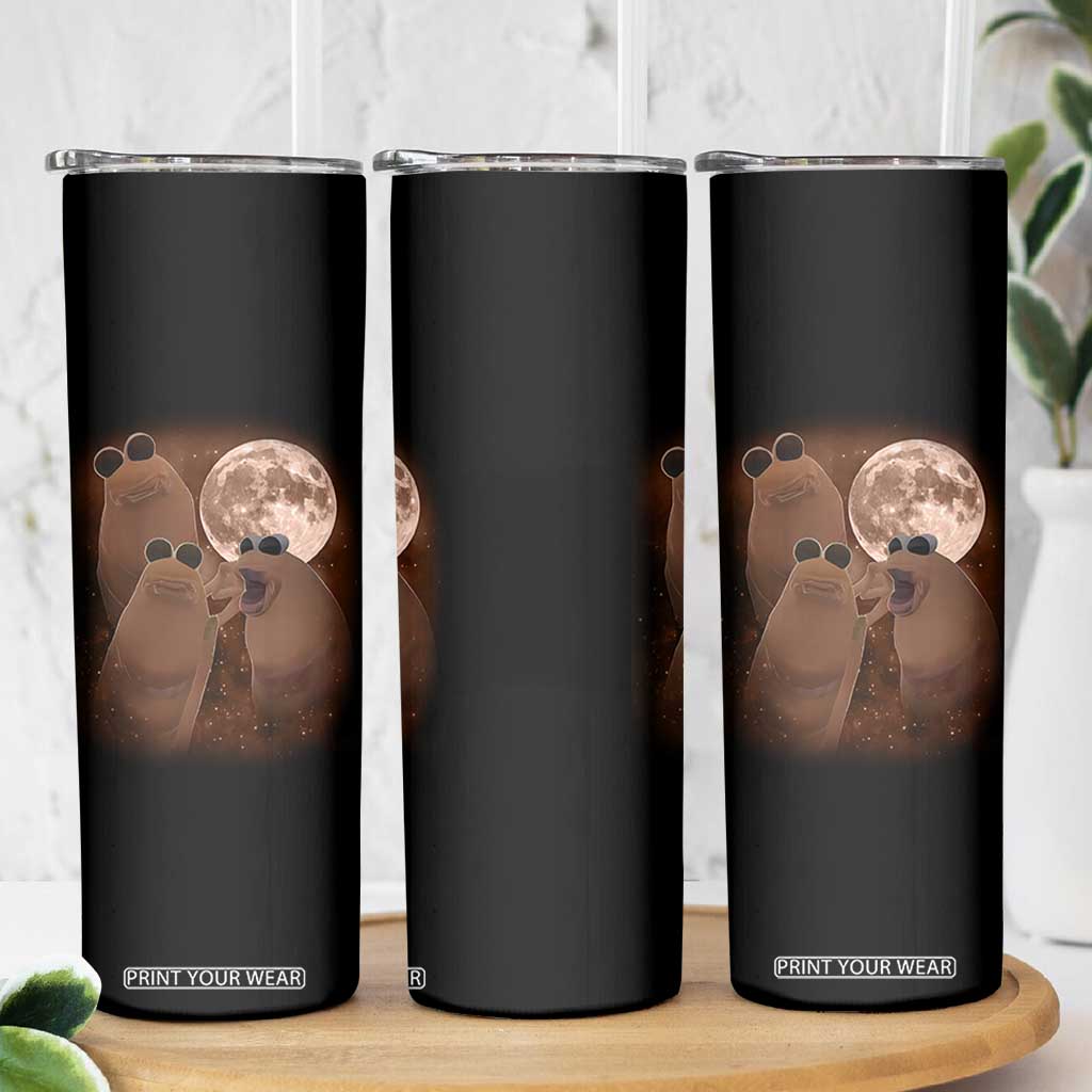 Three Marcus The Worm Moon Skinny Tumbler Funny Weird Cursed Meme TS11 Print Your Wear