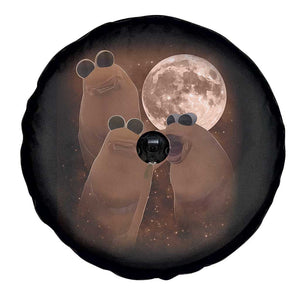 Three Marcus The Worm Moon Spare Tire Cover Funny Weird Cursed Meme TS11 Print Your Wear