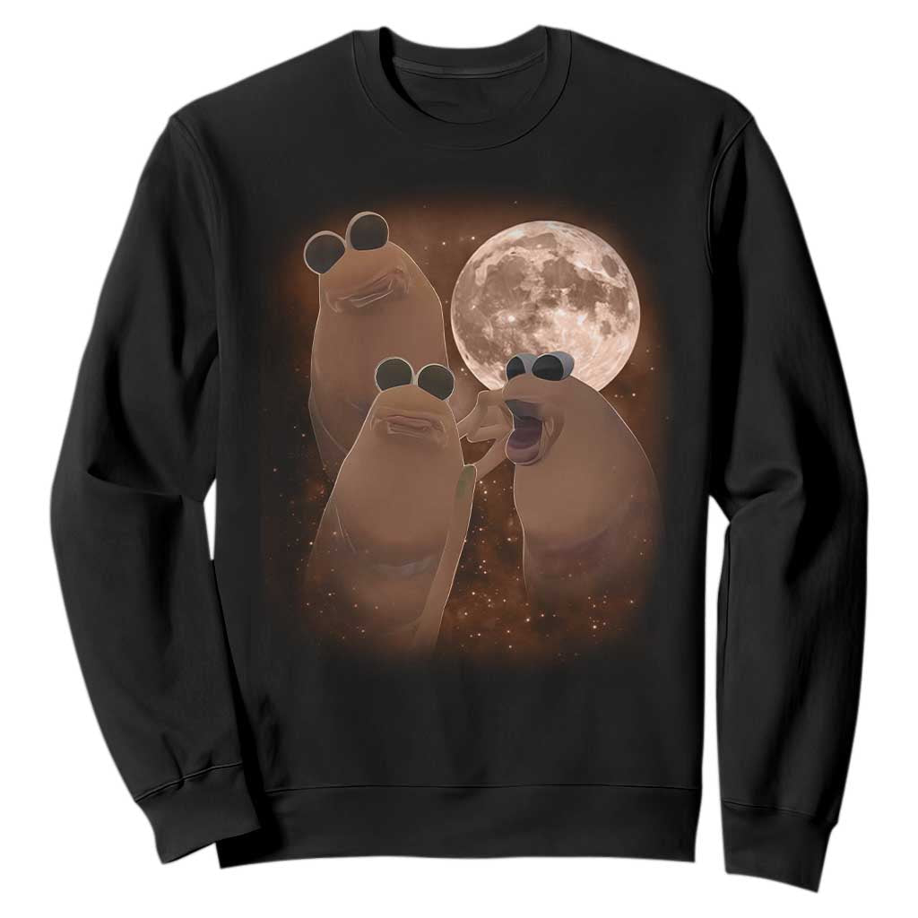 Three Marcus The Worm Moon Sweatshirt Funny Weird Cursed Meme TS11 Black Print Your Wear