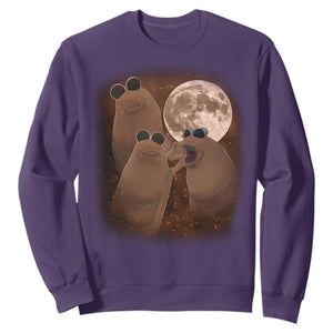 Three Marcus The Worm Moon Sweatshirt Funny Weird Cursed Meme TS11 Purple Print Your Wear