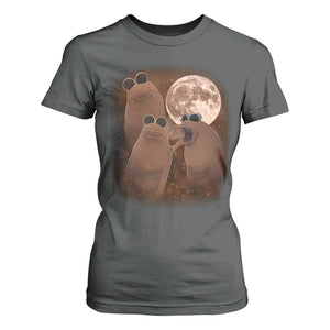 Three Marcus The Worm Moon T Shirt For Women Funny Weird Cursed Meme TS11 Dark Heather Print Your Wear