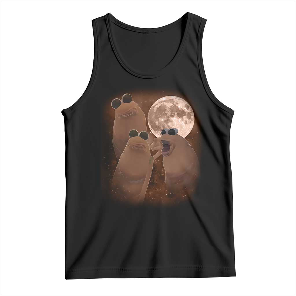 Three Marcus The Worm Moon Tank Top Funny Weird Cursed Meme TS11 Black Print Your Wear