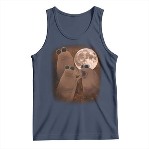 Three Marcus The Worm Moon Tank Top Funny Weird Cursed Meme TS11 Navy Print Your Wear