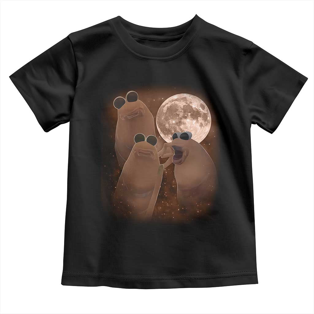 Three Marcus The Worm Moon Toddler T Shirt Funny Weird Cursed Meme TS11 Black Print Your Wear