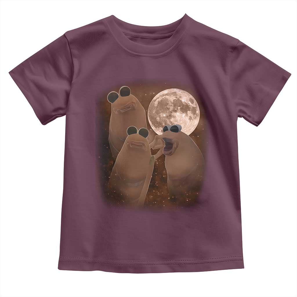 Three Marcus The Worm Moon Toddler T Shirt Funny Weird Cursed Meme TS11 Maroon Print Your Wear