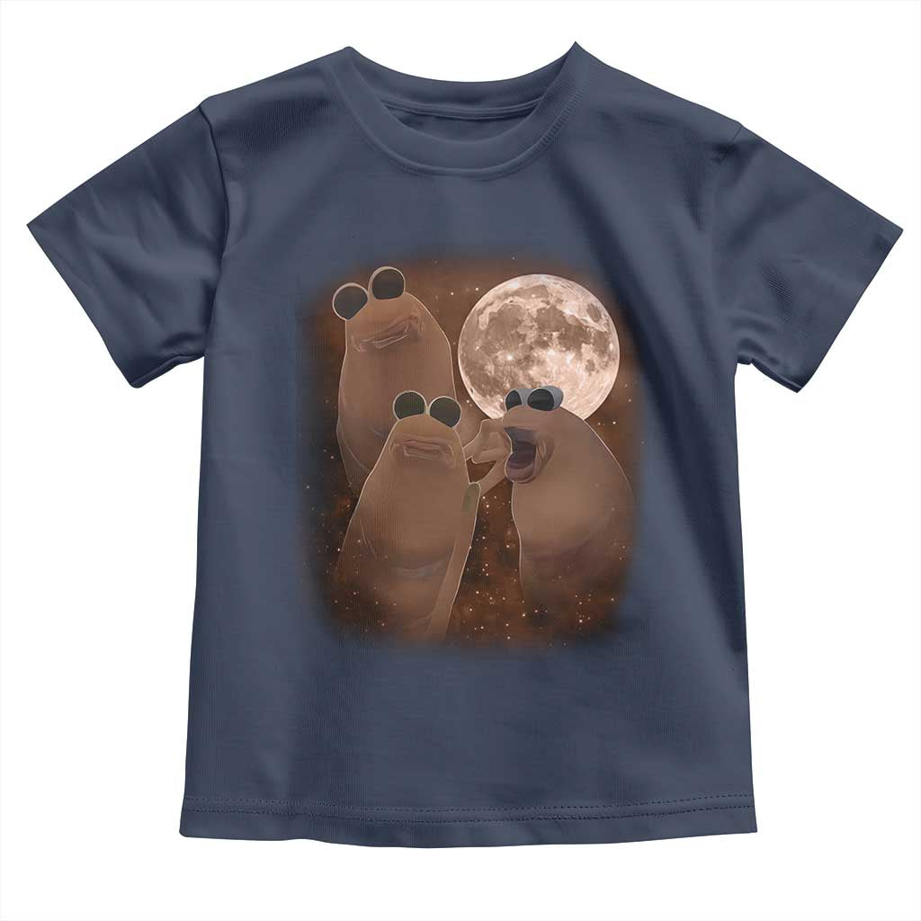 Three Marcus The Worm Moon Toddler T Shirt Funny Weird Cursed Meme TS11 Navy Print Your Wear