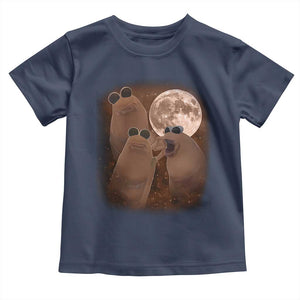 Three Marcus The Worm Moon Toddler T Shirt Funny Weird Cursed Meme TS11 Navy Print Your Wear