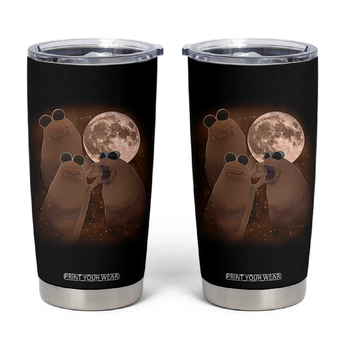 Three Marcus The Worm Moon Tumbler Cup Funny Weird Cursed Meme TS11 Black Print Your Wear