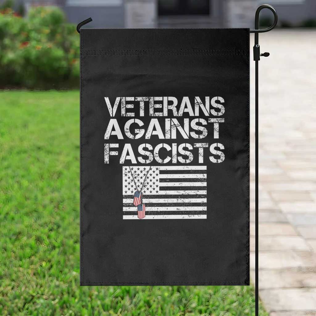 Veterans Against Fascists Garden Flag Patriotic Soldier Vintage American Flag Dog Tag TS11 Print Your Wear