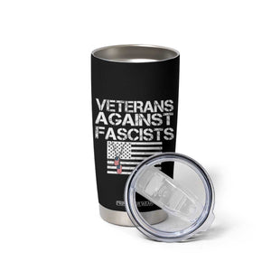 Veterans Against Fascists Tumbler Cup Patriotic Soldier Vintage American Flag Dog Tag TS11 Print Your Wear