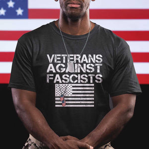 Veterans Against Fascists T Shirt Patriotic Soldier Vintage American Flag Dog Tag TS11 Black Print Your Wear