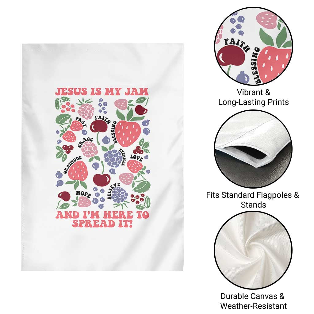 Jesus Is My Jam And I Am Here To Spread It Garden Flag Christian Faith TS11 Print Your Wear