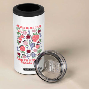 Jesus Is My Jam And I Am Here To Spread It 4 in 1 Can Cooler Tumbler Christian Faith TS11 Print Your Wear