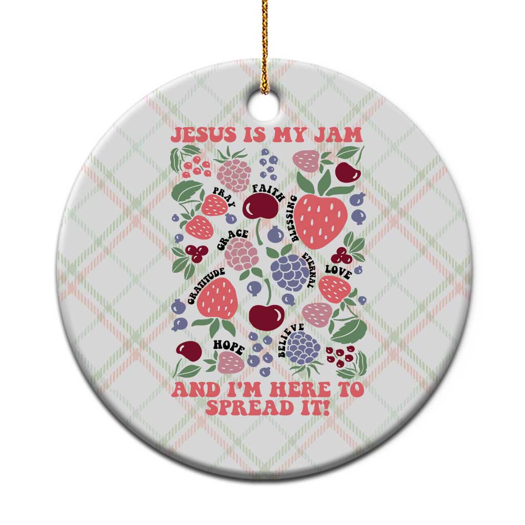 Jesus Is My Jam And I Am Here To Spread It Ceramic Ornament Christian Faith TS11 1pc Christmas Plaid Print Your Wear
