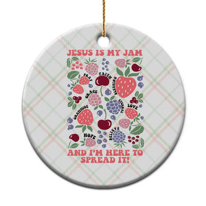 Jesus Is My Jam And I Am Here To Spread It Ceramic Ornament Christian Faith TS11 1pc Christmas Plaid Print Your Wear