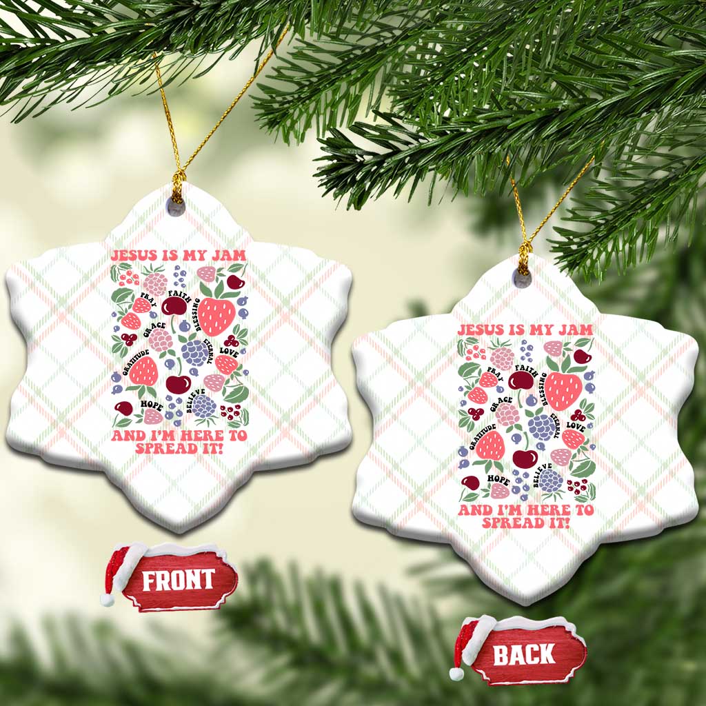 Jesus Is My Jam And I Am Here To Spread It Ceramic Ornament Christian Faith TS11 Print Your Wear