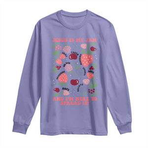 Jesus Is My Jam And I Am Here To Spread It Long Sleeve Shirt Christian Faith TS11 Violet Print Your Wear