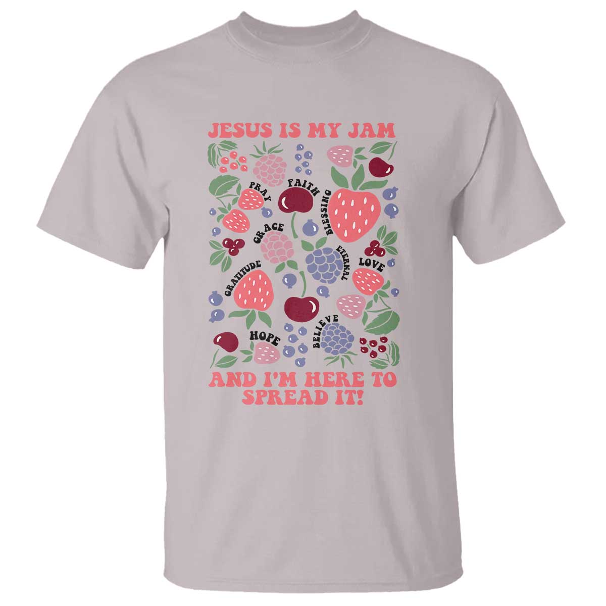 Jesus Is My Jam And I Am Here To Spread It T Shirt Christian Faith TS11 Ice Gray Print Your Wear