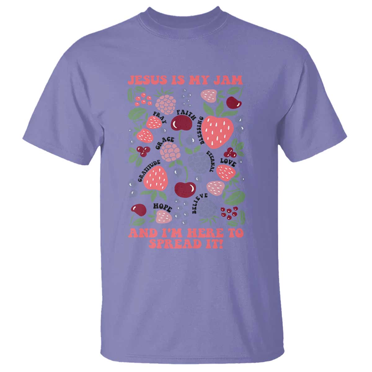 Jesus Is My Jam And I Am Here To Spread It T Shirt Christian Faith TS11 Violet Print Your Wear