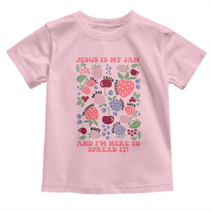 Jesus Is My Jam And I Am Here To Spread It Toddler T Shirt Christian Faith TS11 Light Pink Print Your Wear