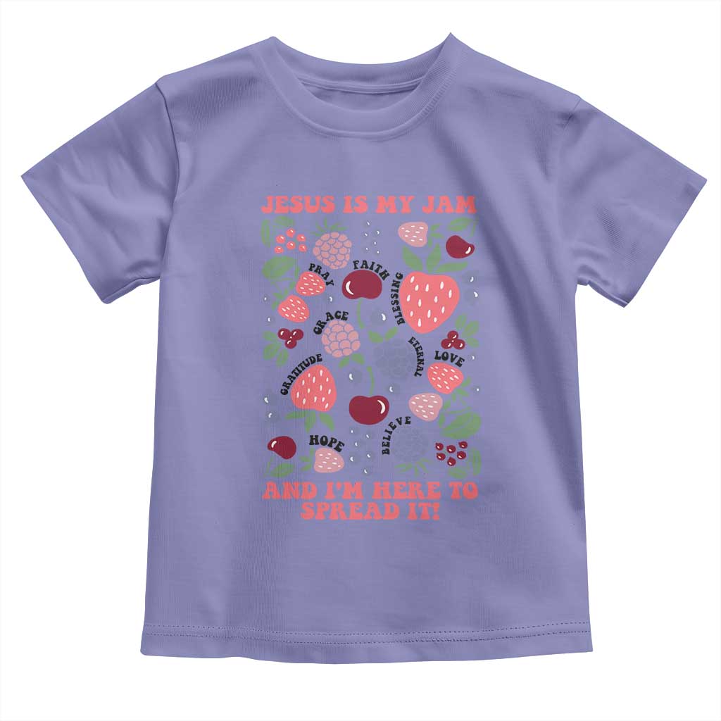 Jesus Is My Jam And I Am Here To Spread It Toddler T Shirt Christian Faith TS11 Violet Print Your Wear