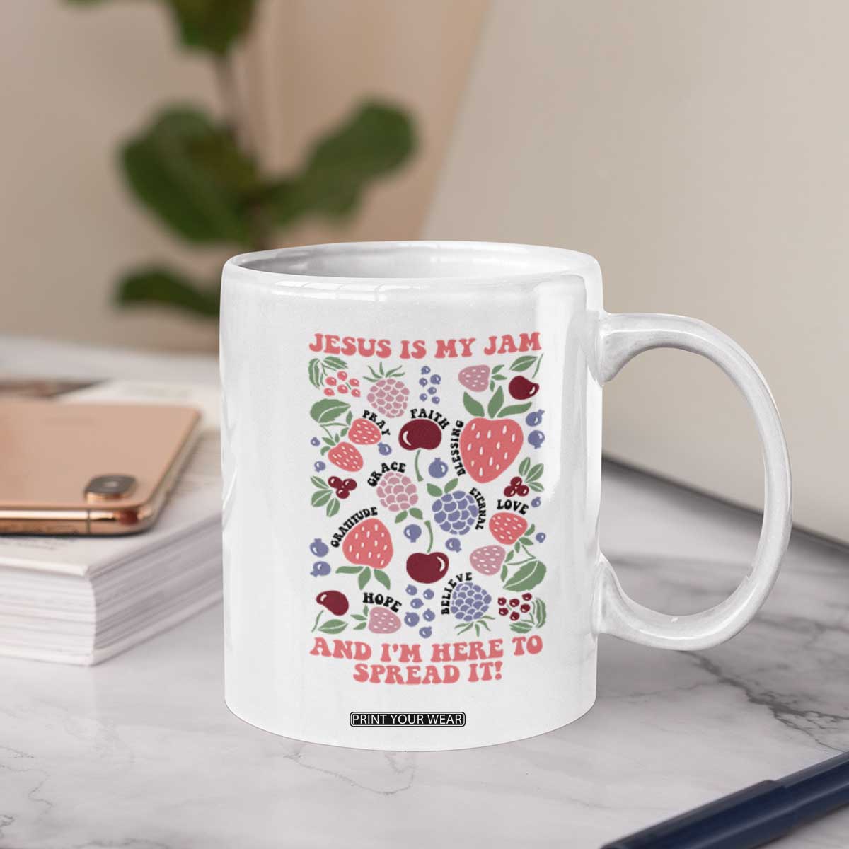 Jesus Is My Jam And I Am Here To Spread It Coffee Mug Christian Faith TS11 Print Your Wear