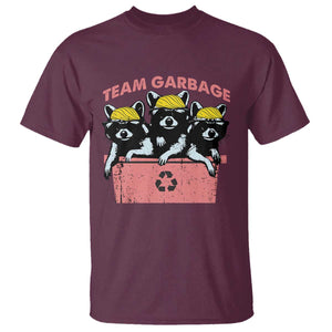 Funny Trump Supporter T Shirt Team Garbage Racoon Blonde Hair TS11 Maroon Print Your Wear