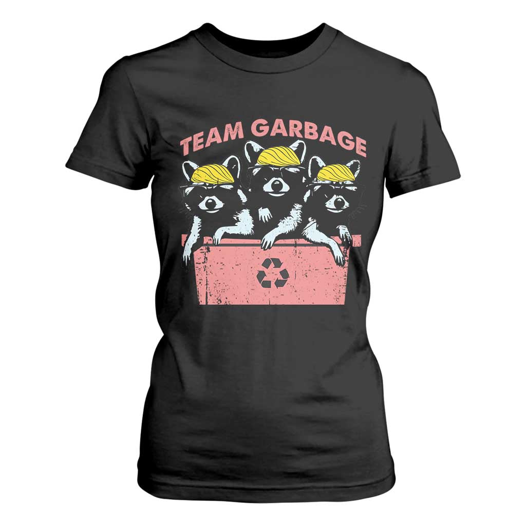 Funny Trump Supporter T Shirt For Women Team Garbage Racoon Blonde Hair TS11 Black Print Your Wear