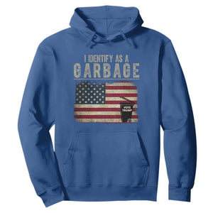 Funny Trump Garbage 2024 Hoodie I Identify As A Garbage Vote Trump American Flag TS11 Royal Blue Print Your Wear