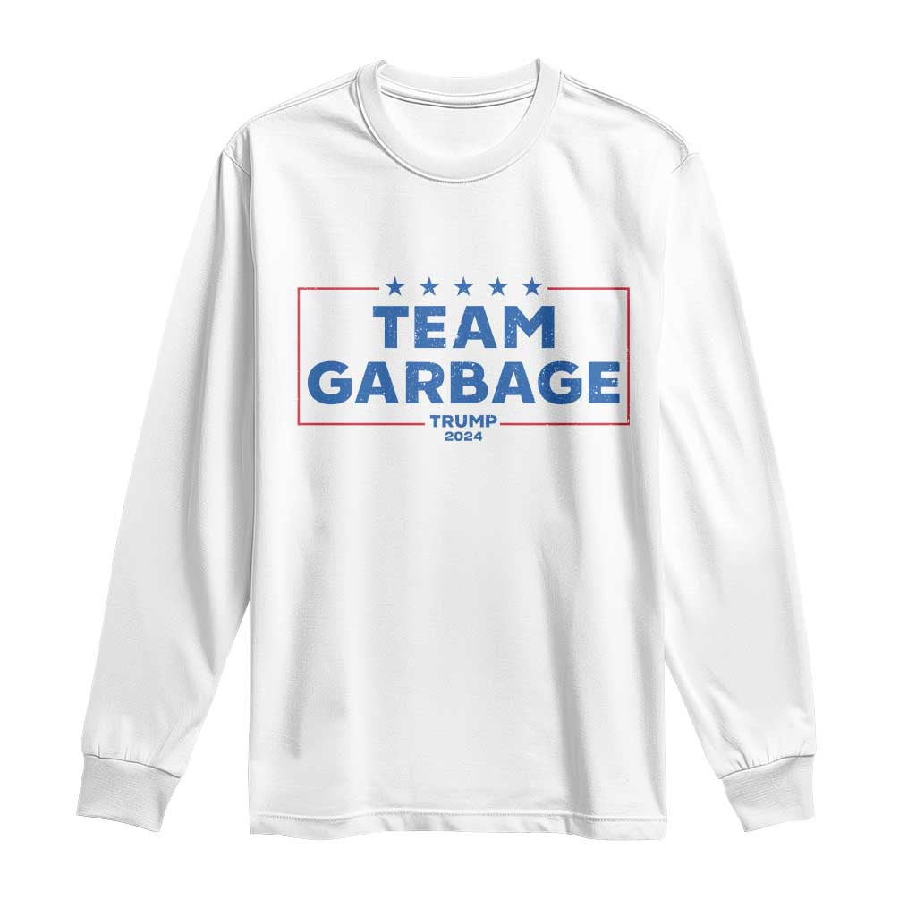 Team Garbage Trump 2024 Long Sleeve Shirt Star Striped TS11 White Print Your Wear