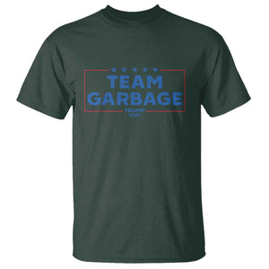 Team Garbage Trump 2024 T Shirt Star Striped TS11 Dark Forest Green Print Your Wear