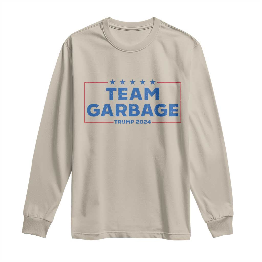 Team Garbage Trump 2024 Long Sleeve Shirt Vintage Star Striped TS11 Sand Print Your Wear