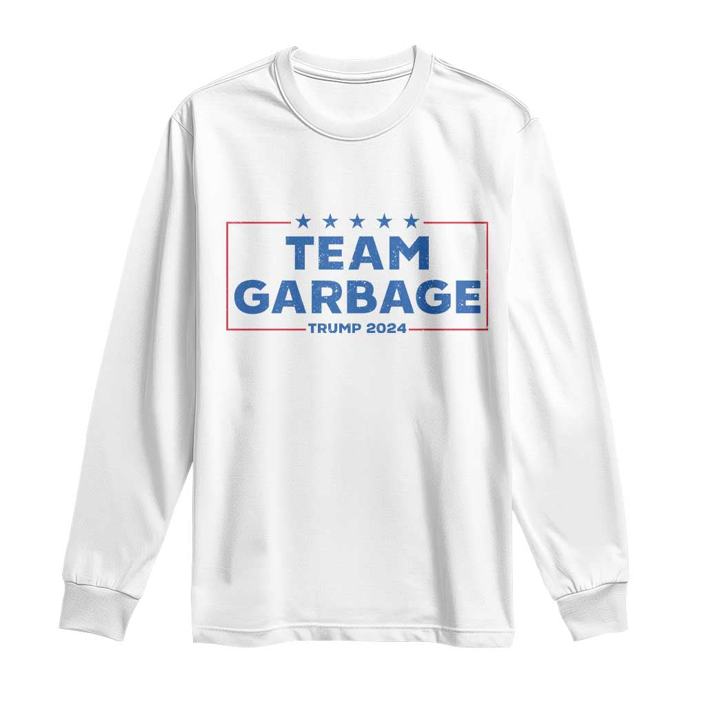 Team Garbage Trump 2024 Long Sleeve Shirt Vintage Star Striped TS11 White Print Your Wear