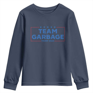 Team Garbage Trump 2024 Youth Sweatshirt Vintage Star Striped TS11 Navy Print Your Wear