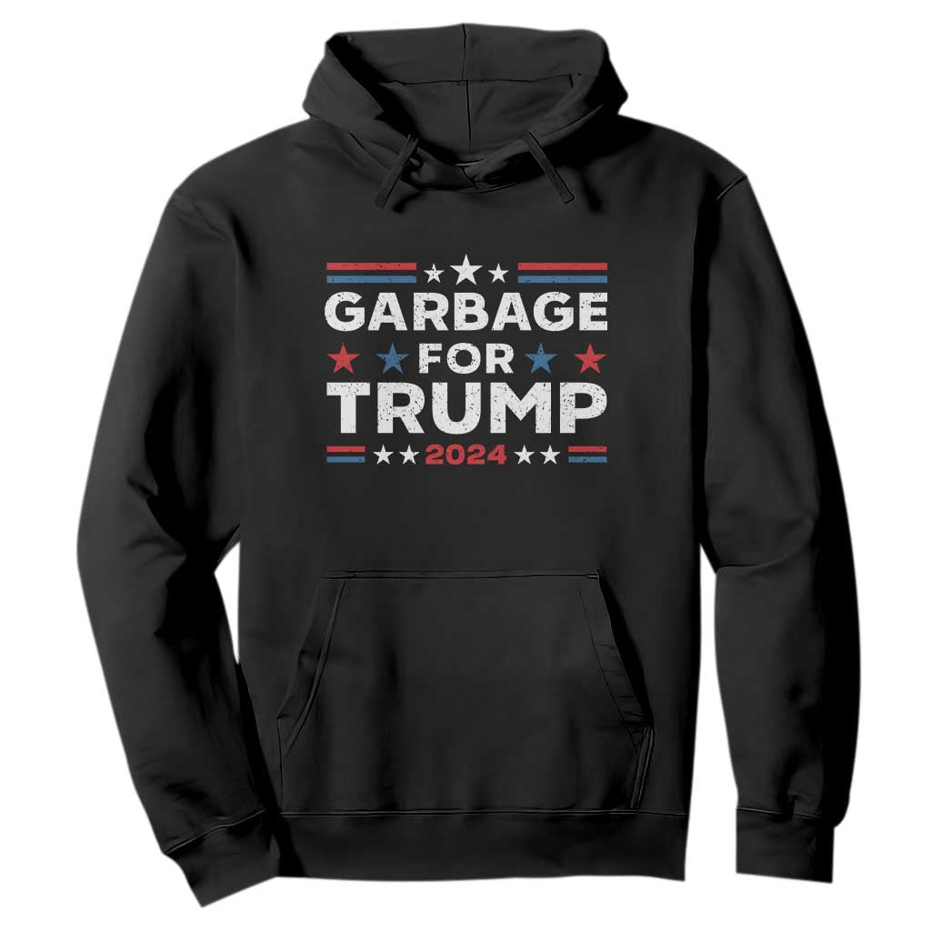 Garbage For Trump 2024 Hoodie Vintage Star Striped TS11 Black Print Your Wear